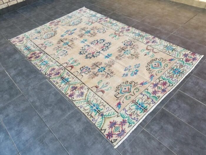 vintage floor rug 1960 8085