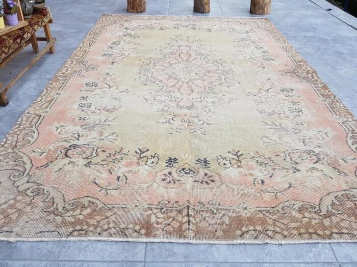 vintage floor rug 1960s 7071