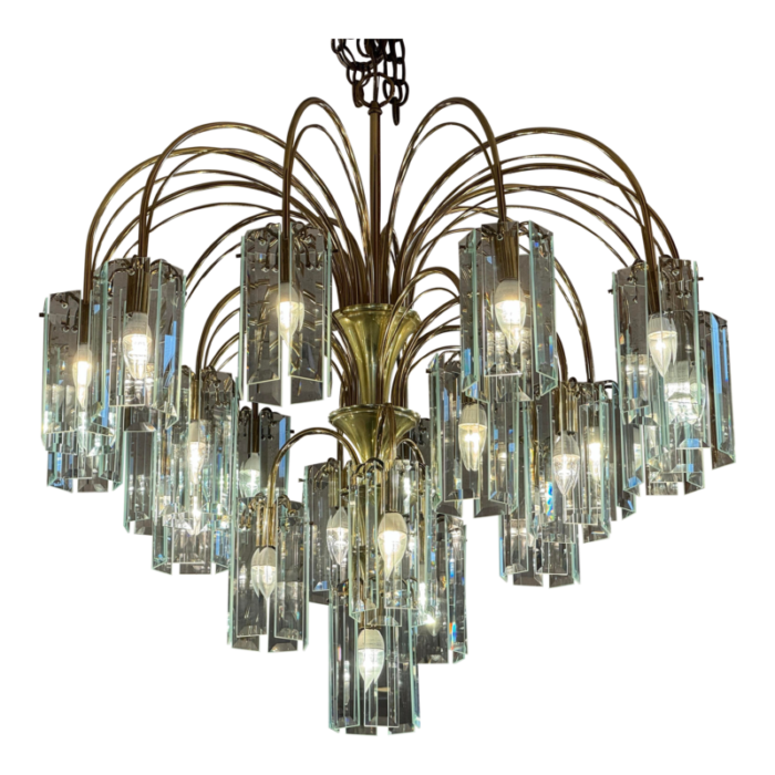 vintage forecast lighting company vintage 20 light waterfall chandelier 3119