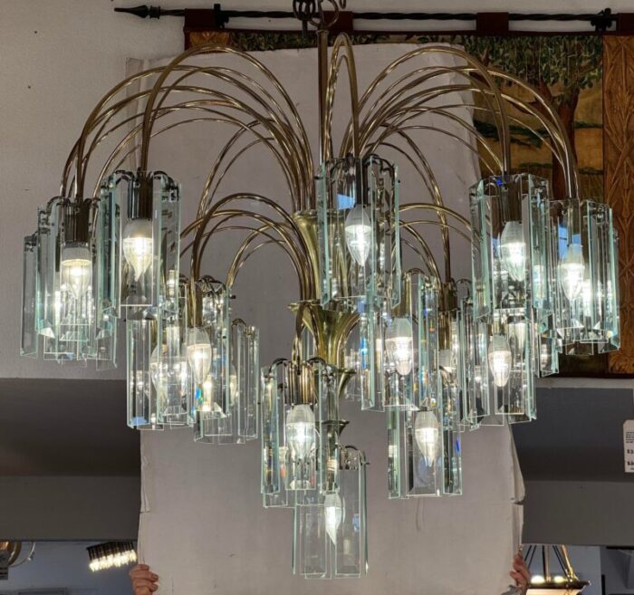 vintage forecast lighting company vintage 20 light waterfall chandelier 6081