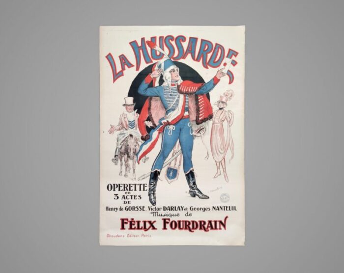 vintage french operetta parisian theatre poster 1920s 1