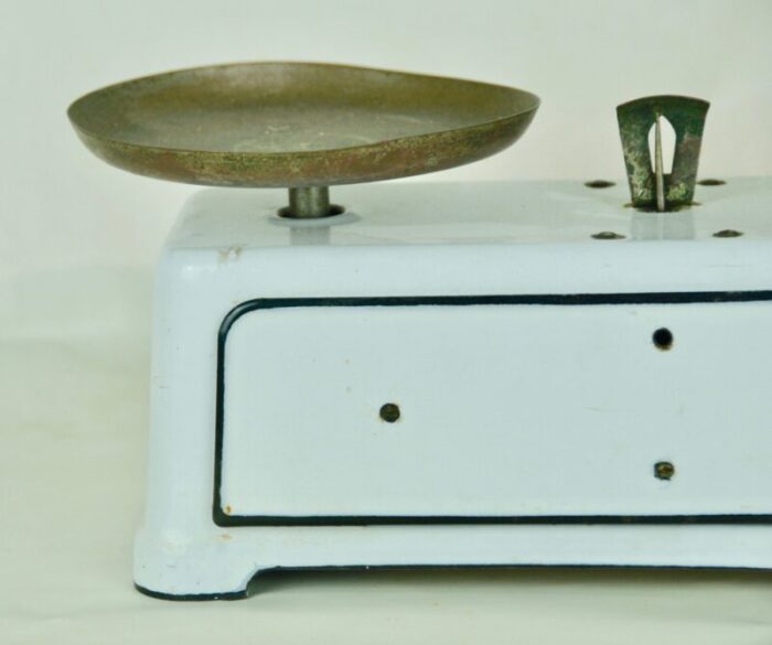 vintage french scale and weights set 1950s 3