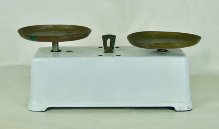 vintage french scale and weights set 1950s 5