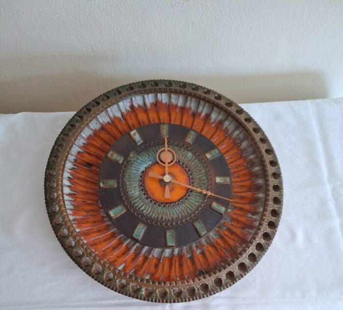 vintage german wall clock by silberdistel 1970s 1