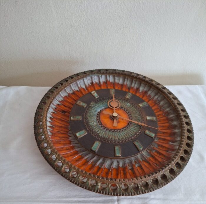 vintage german wall clock by silberdistel 1970s 2