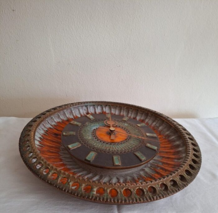 vintage german wall clock by silberdistel 1970s 3