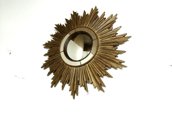 vintage golden sunburst mirror 1960s 10 1