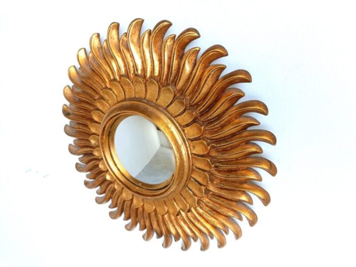 vintage golden sunburst mirror 1960s 10