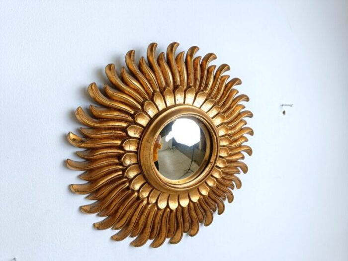 vintage golden sunburst mirror 1960s 5