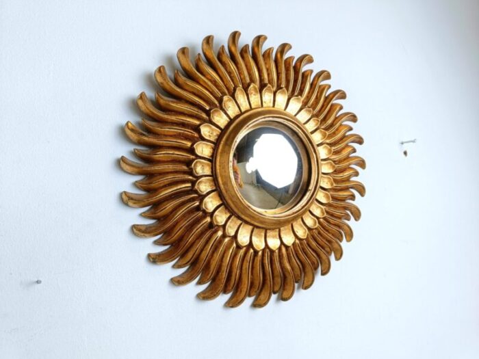 vintage golden sunburst mirror 1960s 6