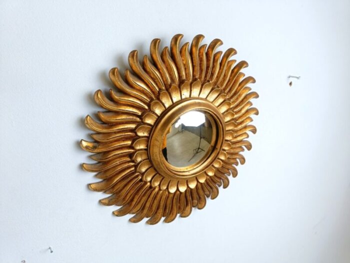 vintage golden sunburst mirror 1960s 7