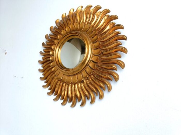 vintage golden sunburst mirror 1960s 8