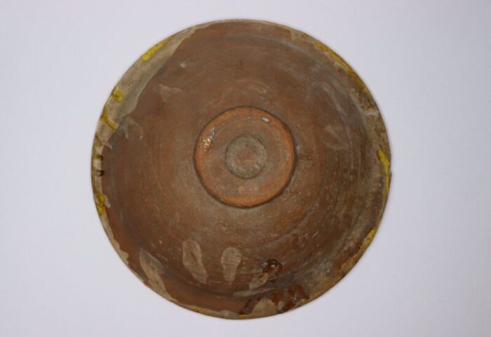 vintage handmade clay bowl or plate 1930s 19