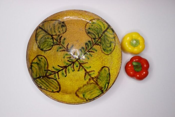 vintage handmade clay bowl or plate 1930s 2