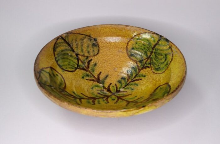 vintage handmade clay bowl or plate 1930s 4