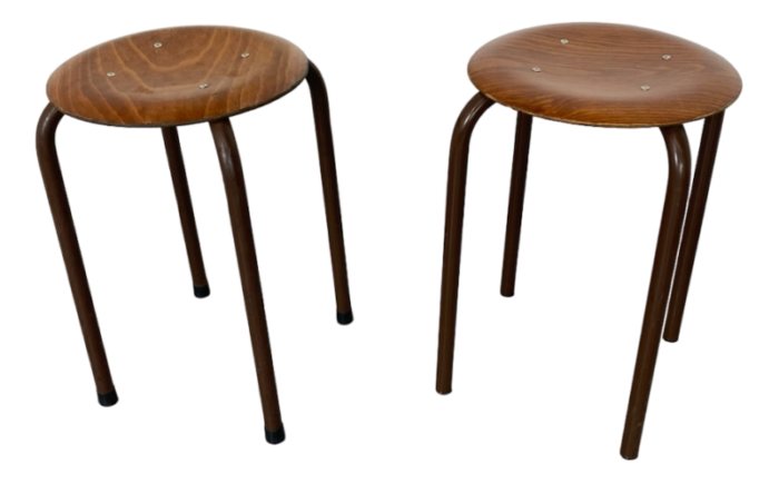 vintage industrial stools from marko 1950s set of 2 1769