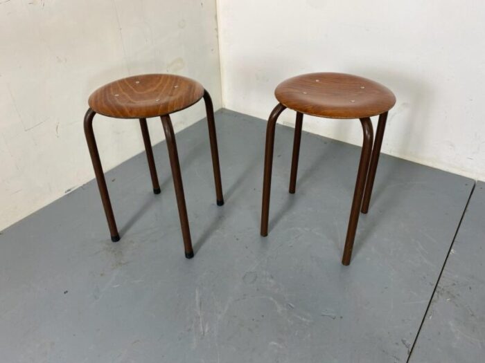 vintage industrial stools from marko 1950s set of 2 2087