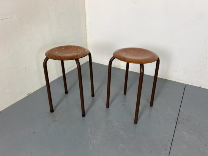 vintage industrial stools from marko 1950s set of 2 5595