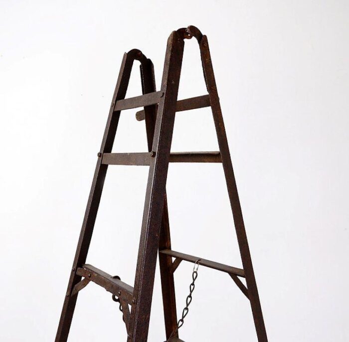 vintage iron ladder with chain support 3948 scaled