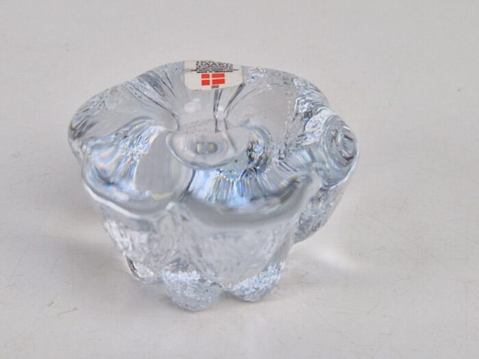 vintage isblomst glass candlestick by sidse werner for holmegaard 1970s 2