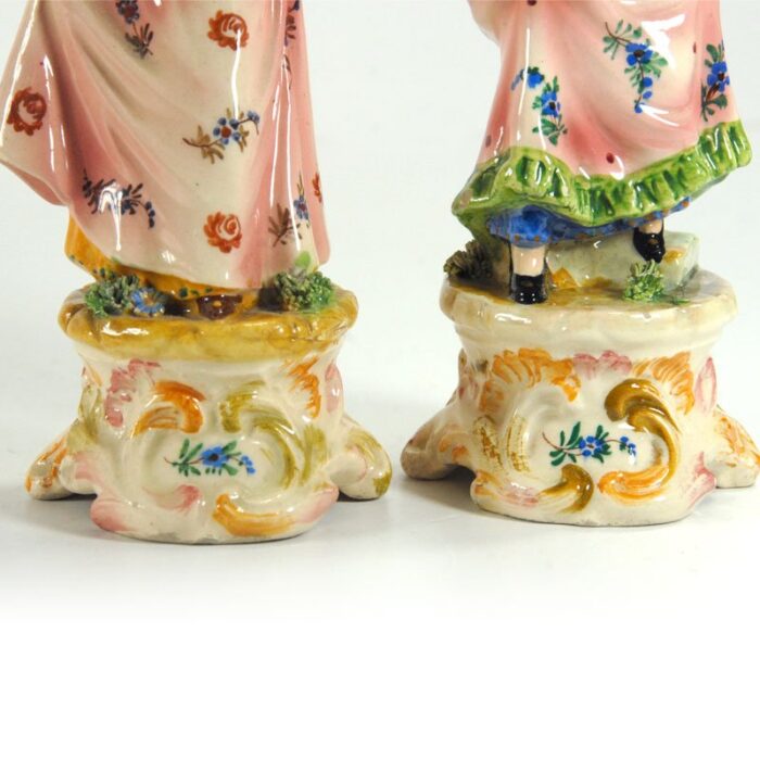 vintage italian figurines from capodimonte 1950s set of 2 set of 2 8