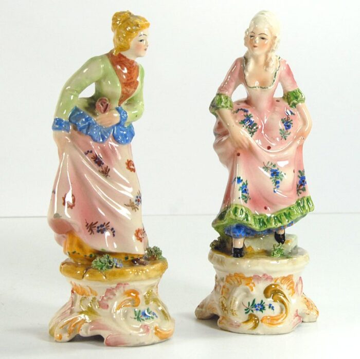 vintage italian figurines from capodimonte 1950s set of 2 set of 2 9