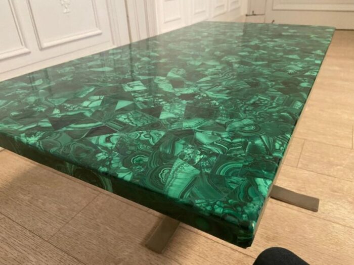 vintage malachite coffee table 1970s 3045