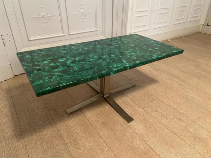 vintage malachite coffee table 1970s 5554