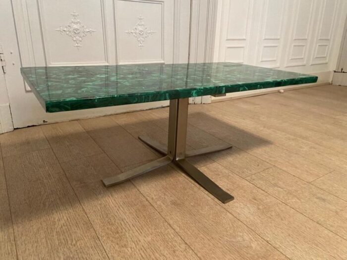 vintage malachite coffee table 1970s 6447