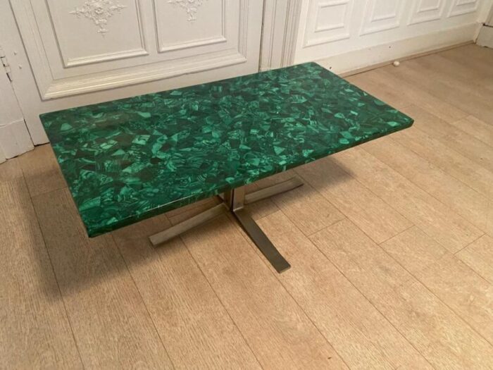 vintage malachite coffee table 1970s 9685