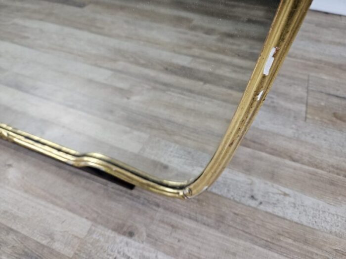 vintage mirror in gold lacquered wood 1950s 8