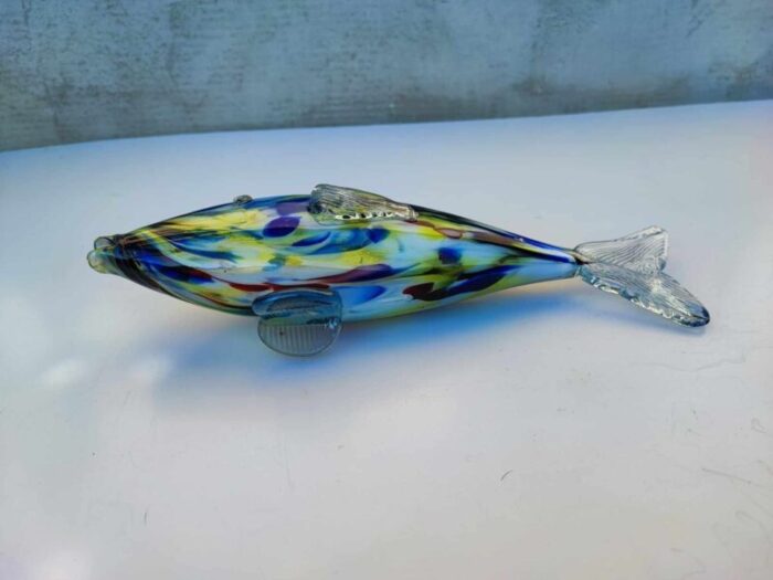 vintage murano fish basket 1970s 3