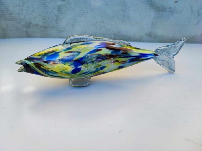 vintage murano fish basket 1970s 4