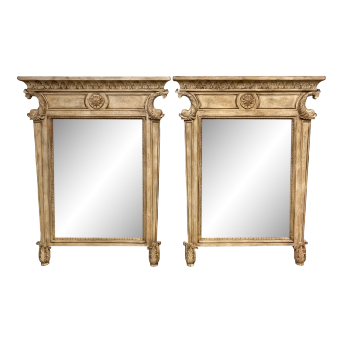 vintage neoclassic beidermeire mirrors beveled edge ferguson copeland 7442