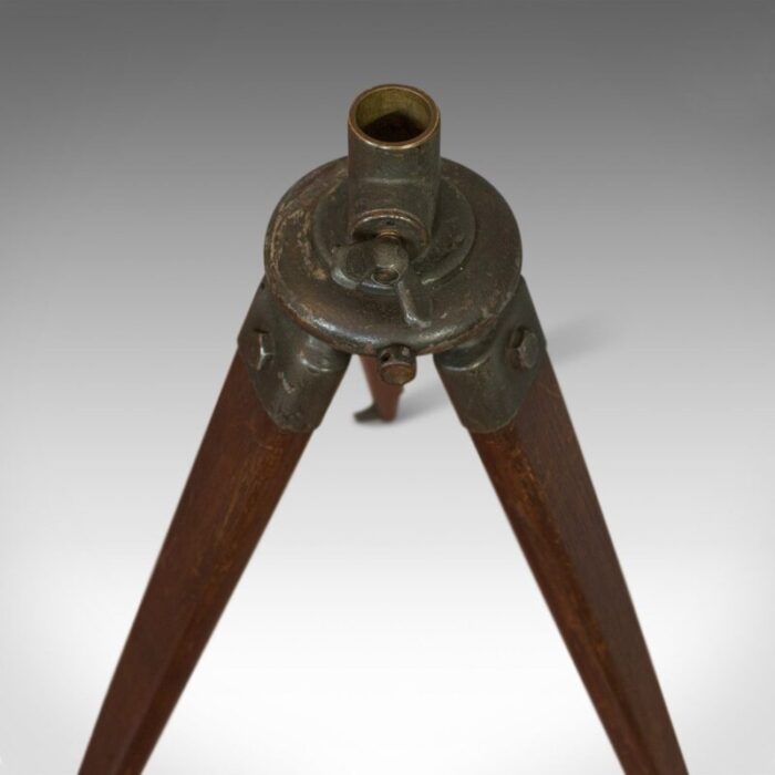 vintage oak bronze telescope tripod 1940s 7