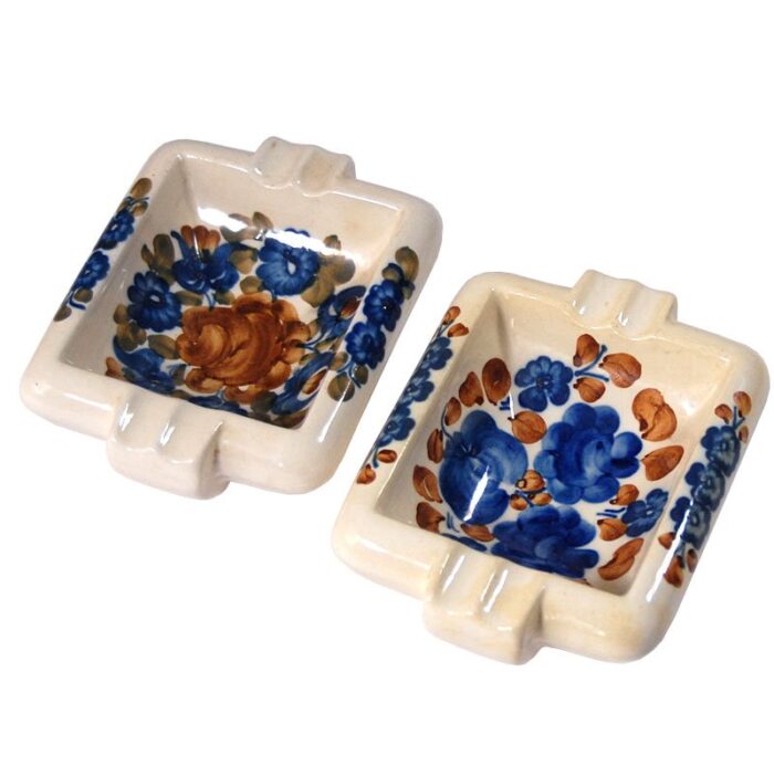 vintage polish ashtrays from wloclawek 1970s set of 2 1