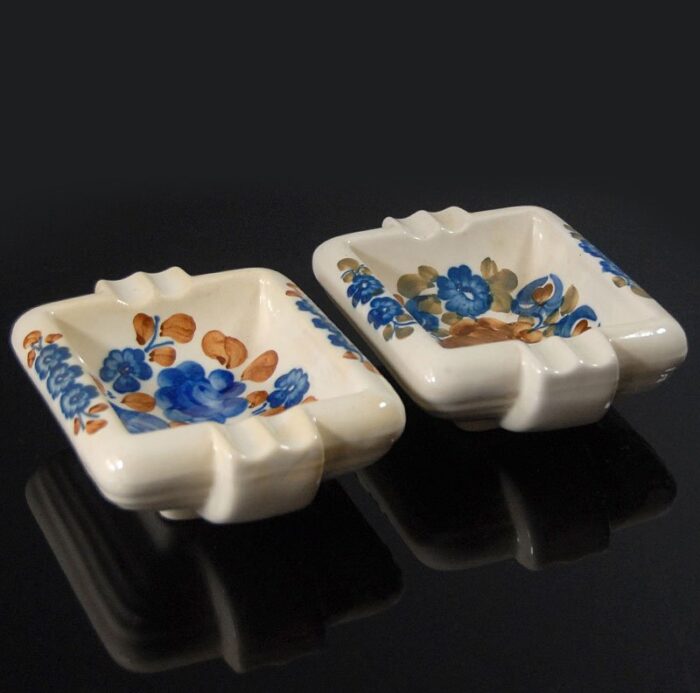 vintage polish ashtrays from wloclawek 1970s set of 2 2