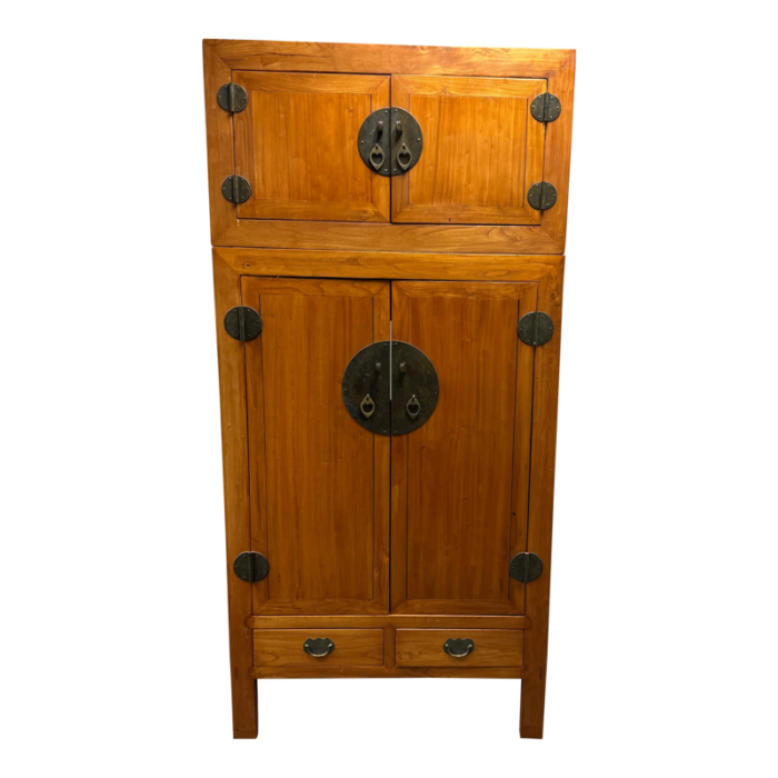 vintage qing dynasty style two piece cabinet 5428