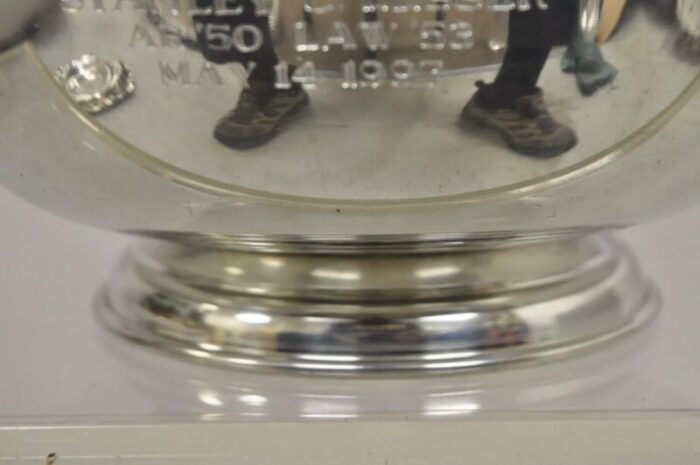 vintage queen art pewter silver plated award bowl ny university arts and science 5741