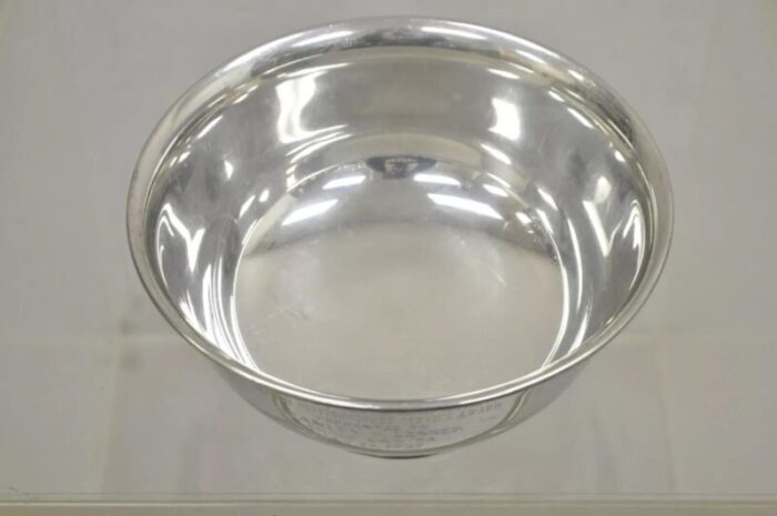 vintage queen art pewter silver plated award bowl ny university arts and science 8082