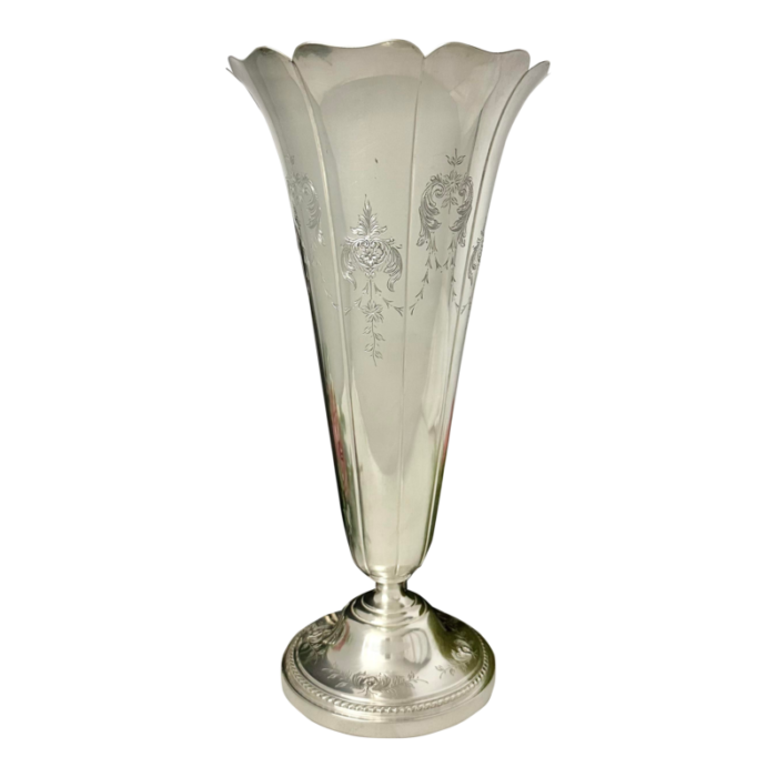 vintage sterling silver trumpet vase p260 flower vase 4722