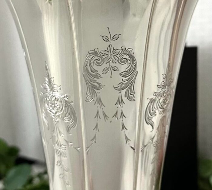 vintage sterling silver trumpet vase p260 flower vase 8141