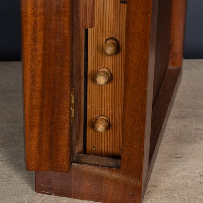 vintage striped wood perpetual desk wall calendar 1970s 13