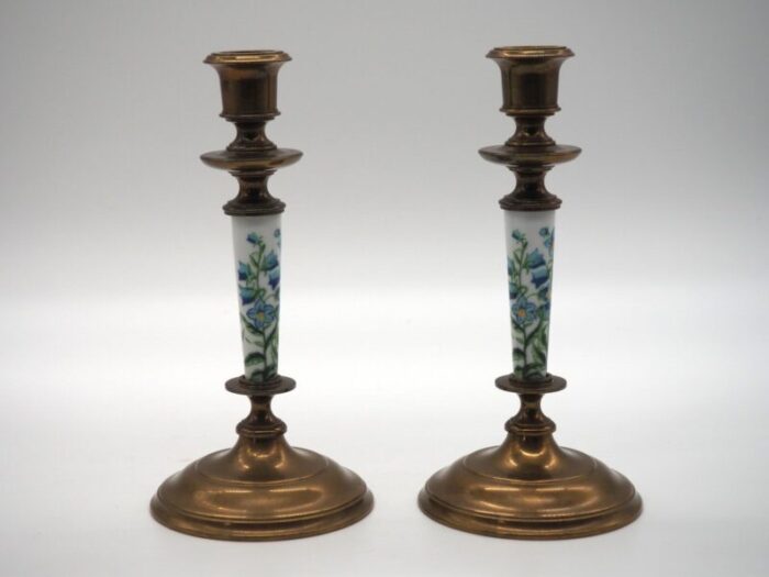 vintage swedish gustavian brass candlesticks from skultuna bruk sweden 1980s set of 2 1