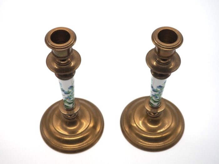 vintage swedish gustavian brass candlesticks from skultuna bruk sweden 1980s set of 2 6