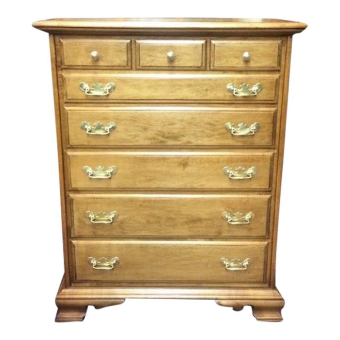 vintage tall chest chest of drawers maple conant ball 1039