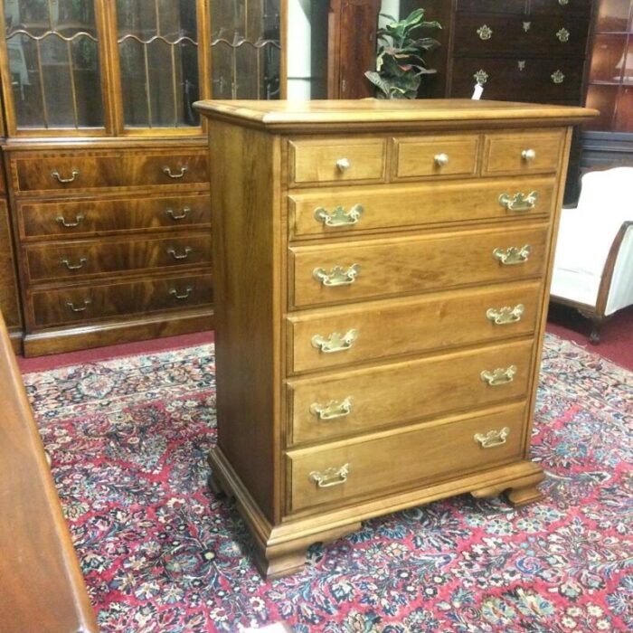 vintage tall chest chest of drawers maple conant ball 7234