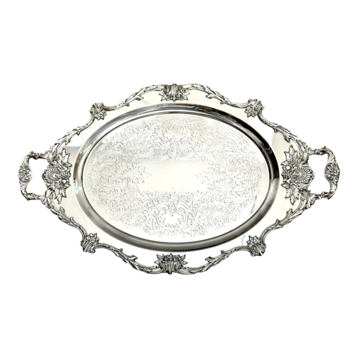 vintage wallace christopher wren silver plated butlers tray 1760