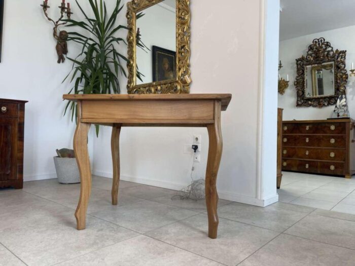 vintage wood console table 3832