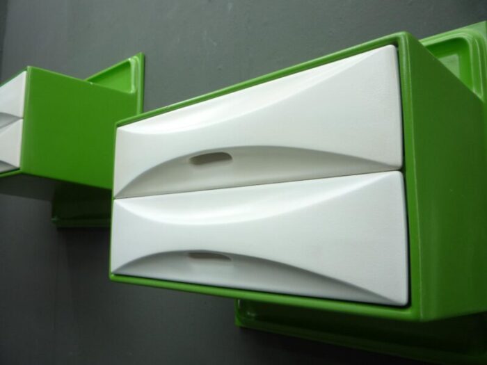 wall shelf with drawers by ernest igl for wilhelm werndl 1960s set of 2 1506